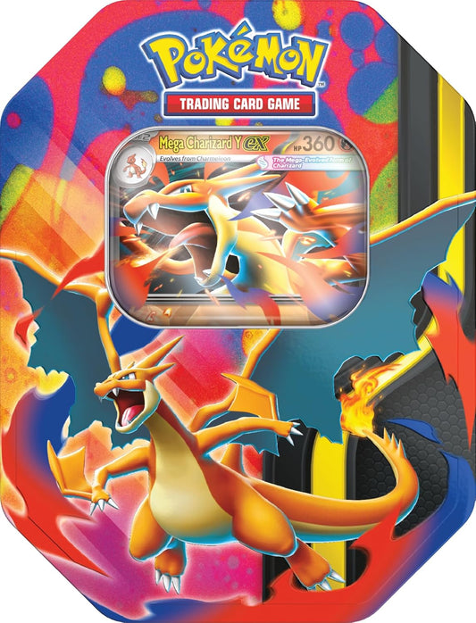 Pokémon TCG: Megaevolucion - Mega Charizard Tin en Español