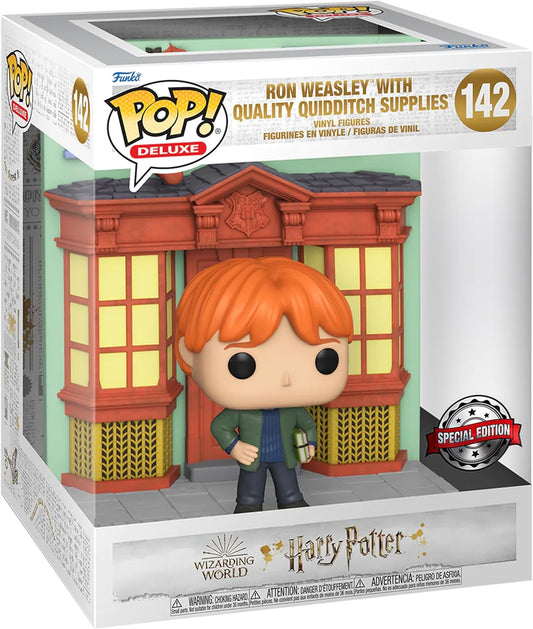 Funko Pop Deluxe: Harry Potter - Ron en callejon Diagon Quidditch Store