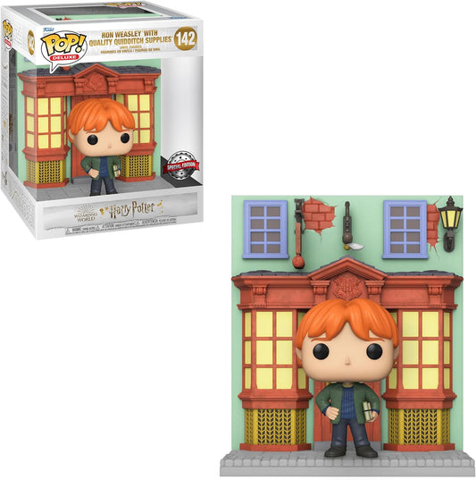 Funko Pop Deluxe: Harry Potter - Ron en callejon Diagon Quidditch Store