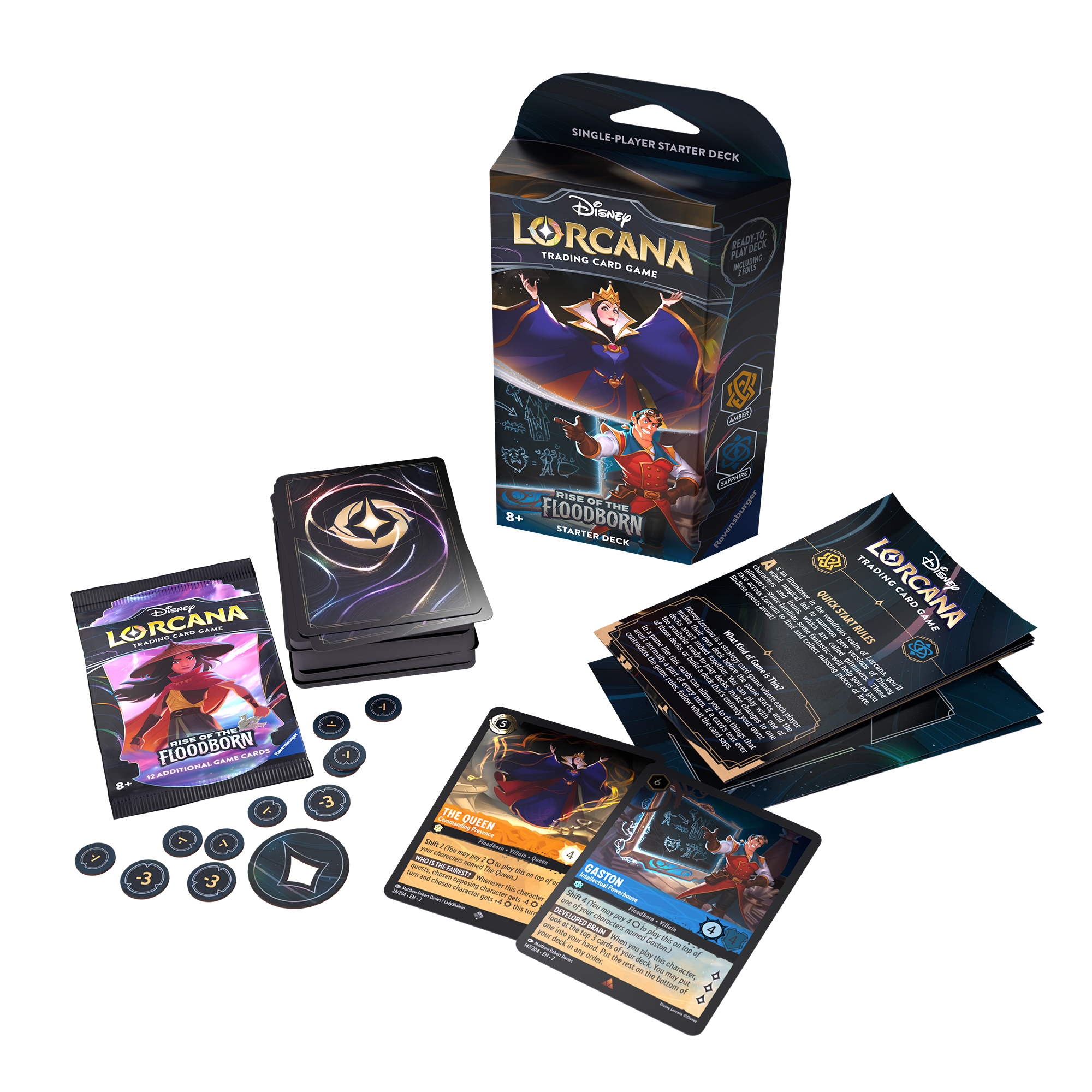 Lorcana Rise of the Floodborn - starter set Ambar y Safiro