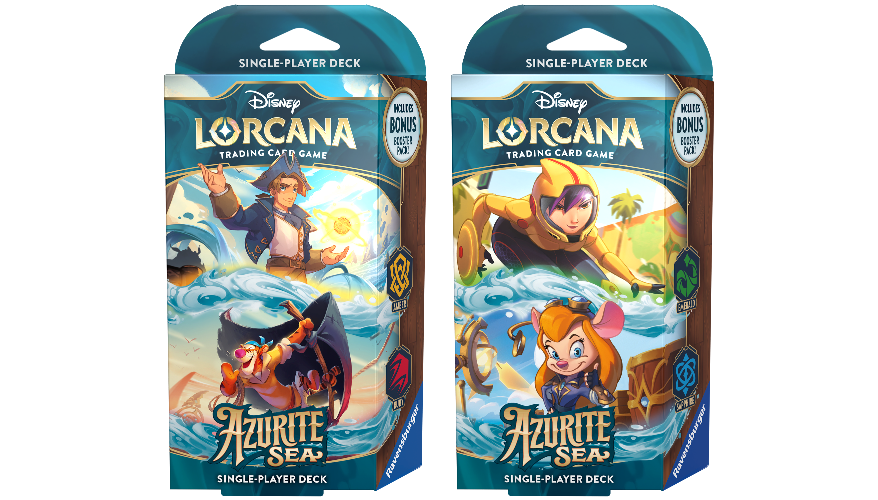 Lorcana Azurite Sea starter deck Esmeralda Safiro (verde azul)