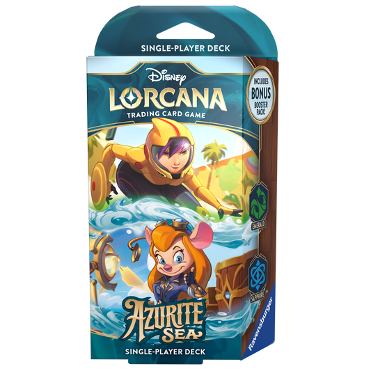 Lorcana Azurite Sea starter deck Esmeralda Safiro (verde azul)