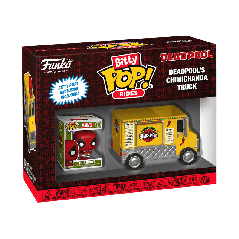 Funko Bitty Pop Ride: Marvel - Deadpool Con Carro De Chimichangas