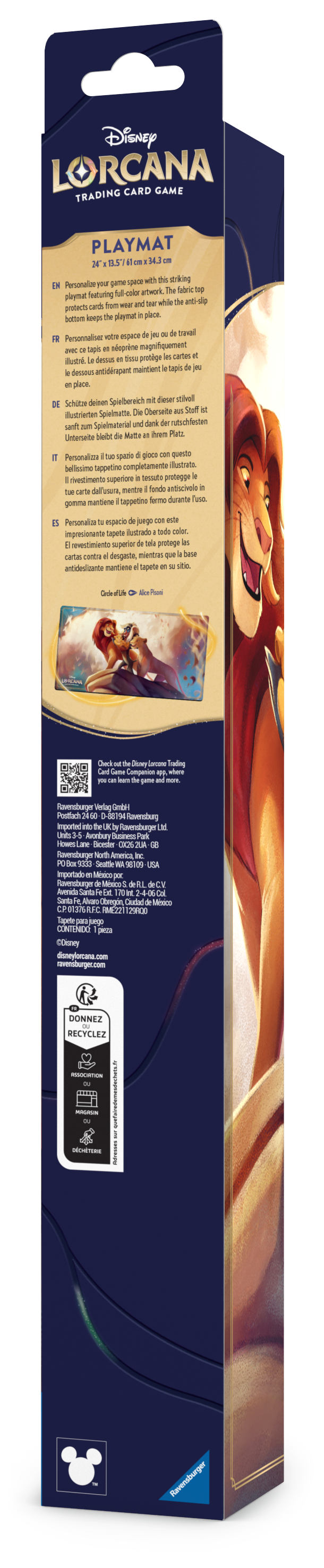 Disney Lorcana Attack of the Vine - playmat Rey Leon