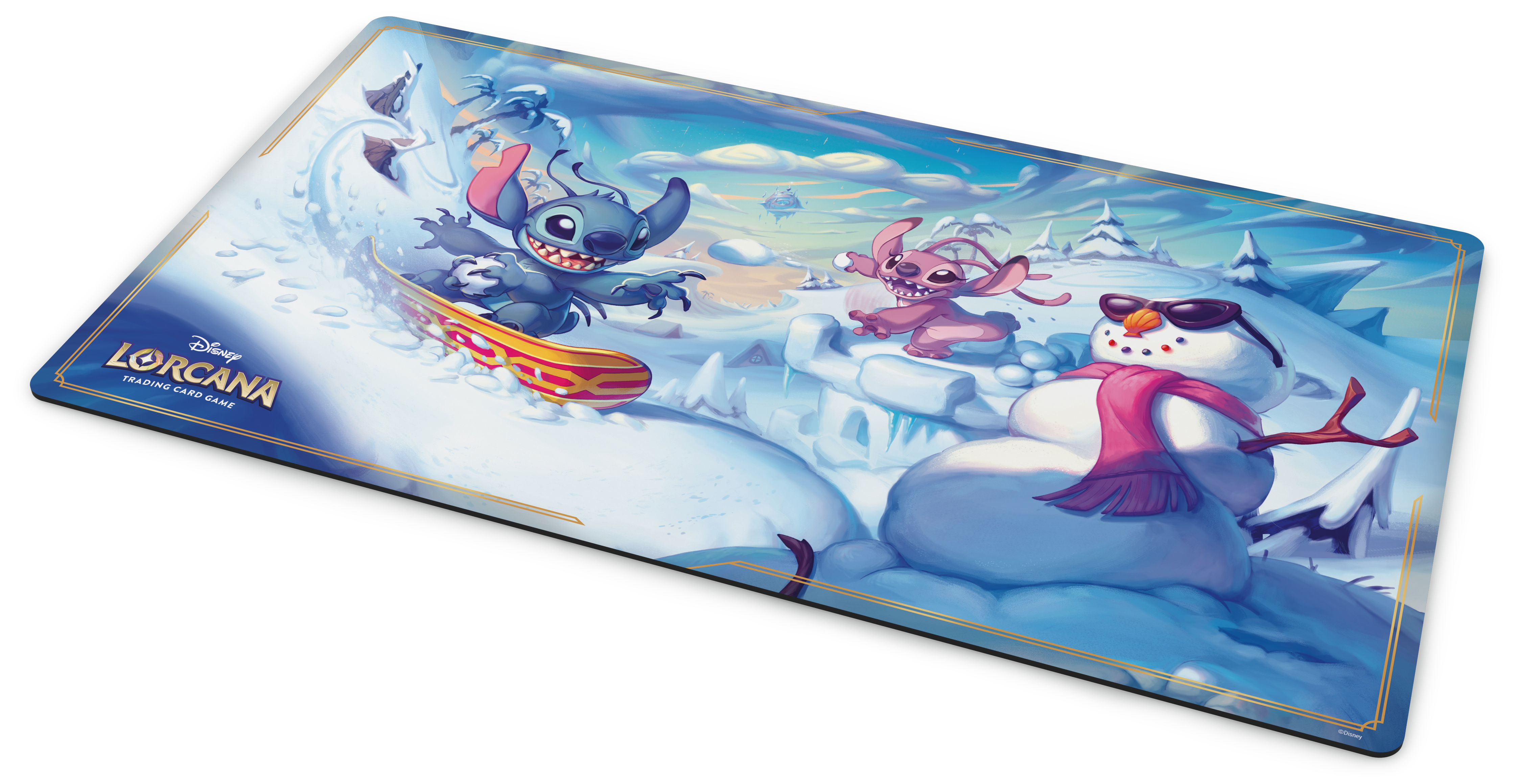 Disney Lorcana Hyperia City - playmat Stitch y Angel