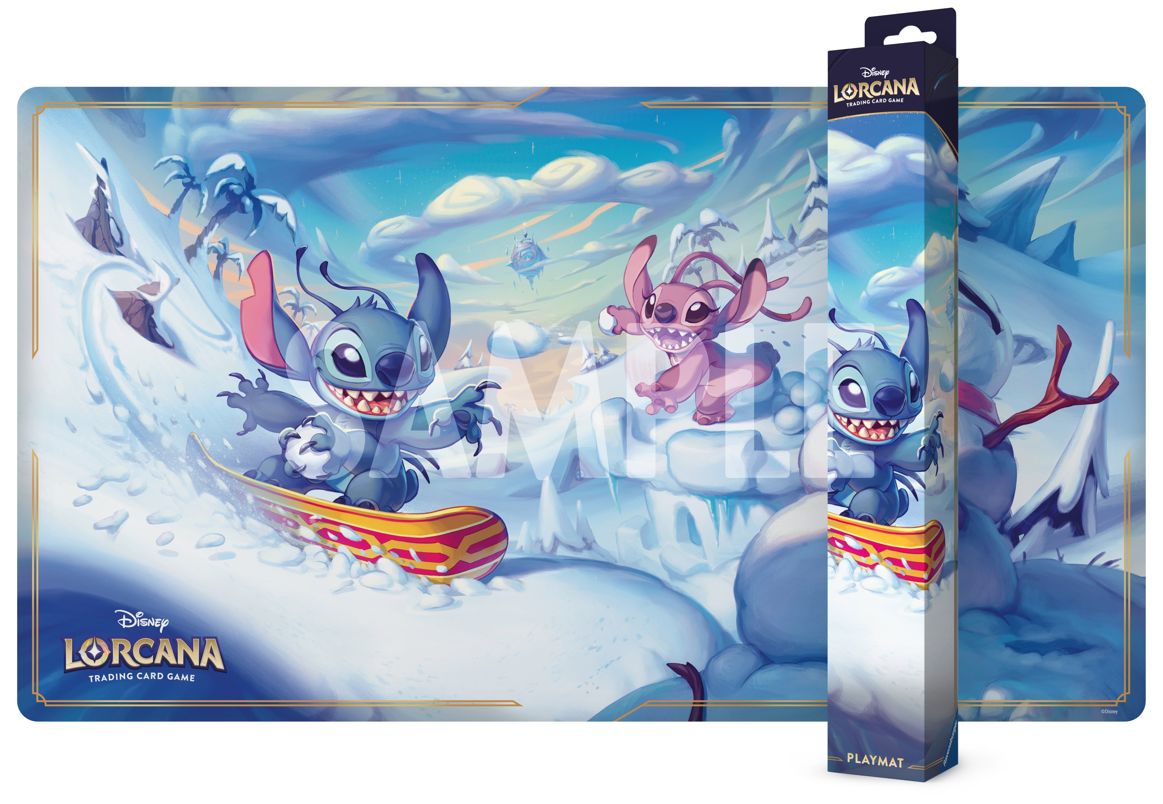 Disney Lorcana Hyperia City - playmat Stitch y Angel
