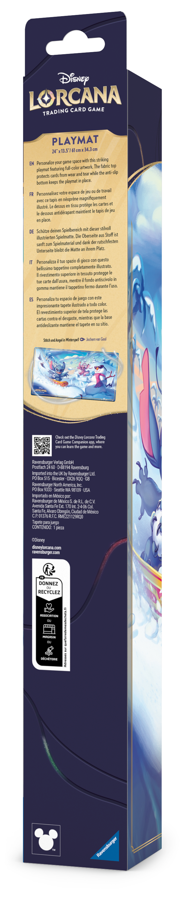 Disney Lorcana Hyperia City - playmat Stitch y Angel