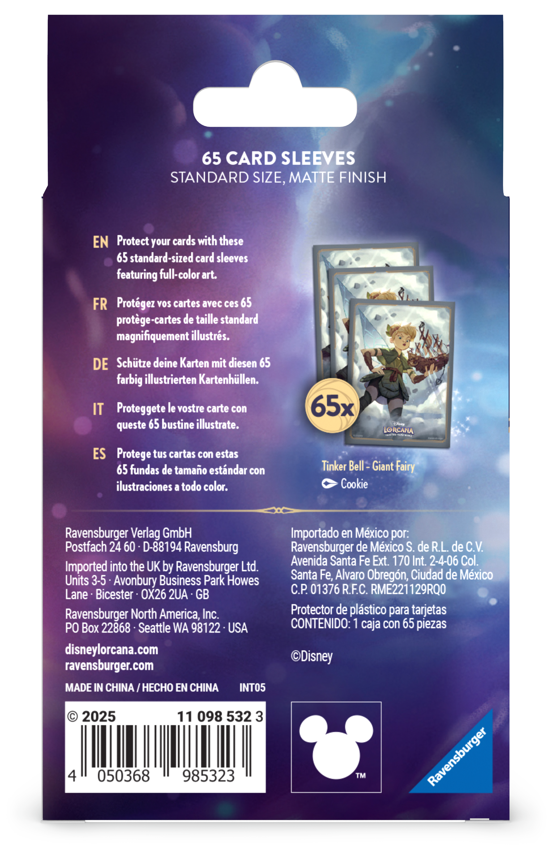 Lorcana: Reign Of Jafar - Card Sleeves B Tinker Bell