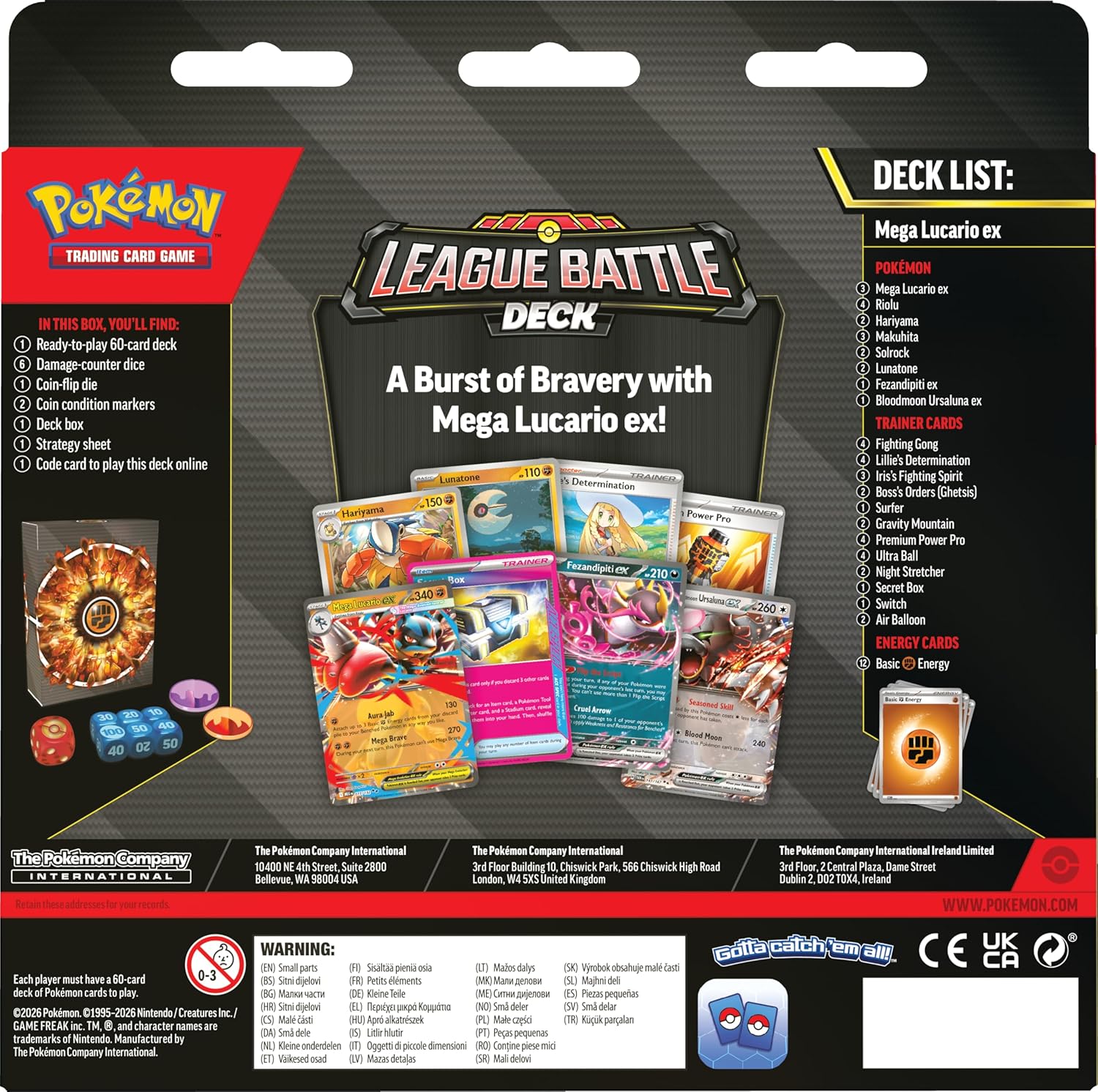 Pokemon TCG: Mega Evolution - league battle deck Mega Lucario