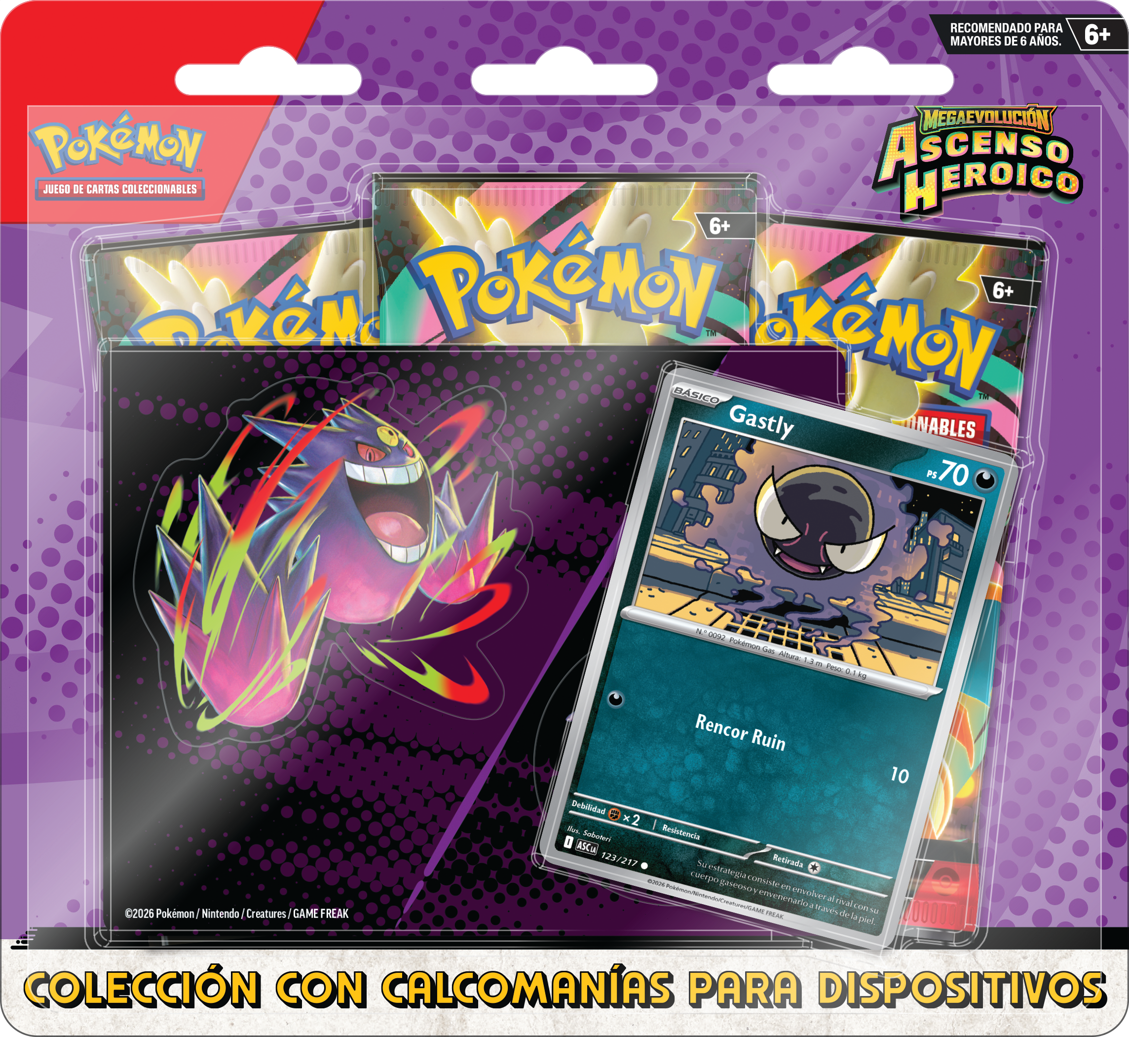Pokémon TCG: Megaevolucion Ascenso Heroico - Tech Sticker Collection en español