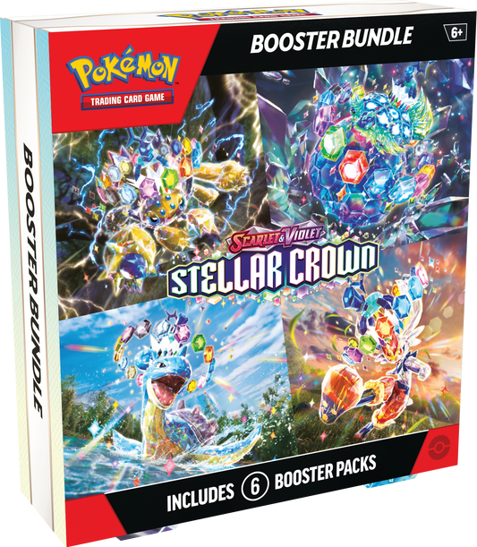 Pokemon TCG Scarlet & Violet: Stellar Crown - Booster Bundle 6 Pack En Ingles