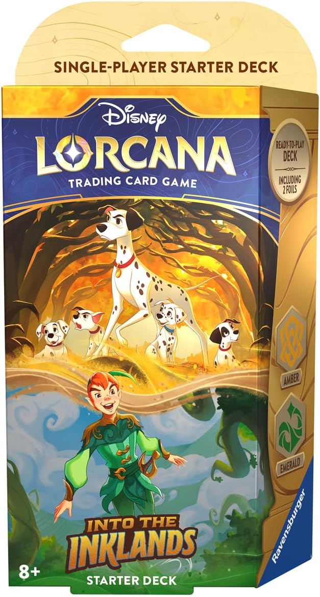 Disney Lorcana: Into the Inklands TCG Starter Deck: ámbar y esmeralda