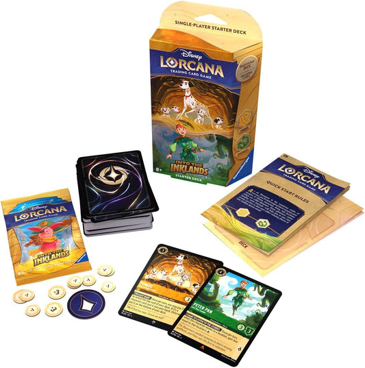 Disney Lorcana: Into the Inklands TCG Starter Deck: ámbar y esmeralda