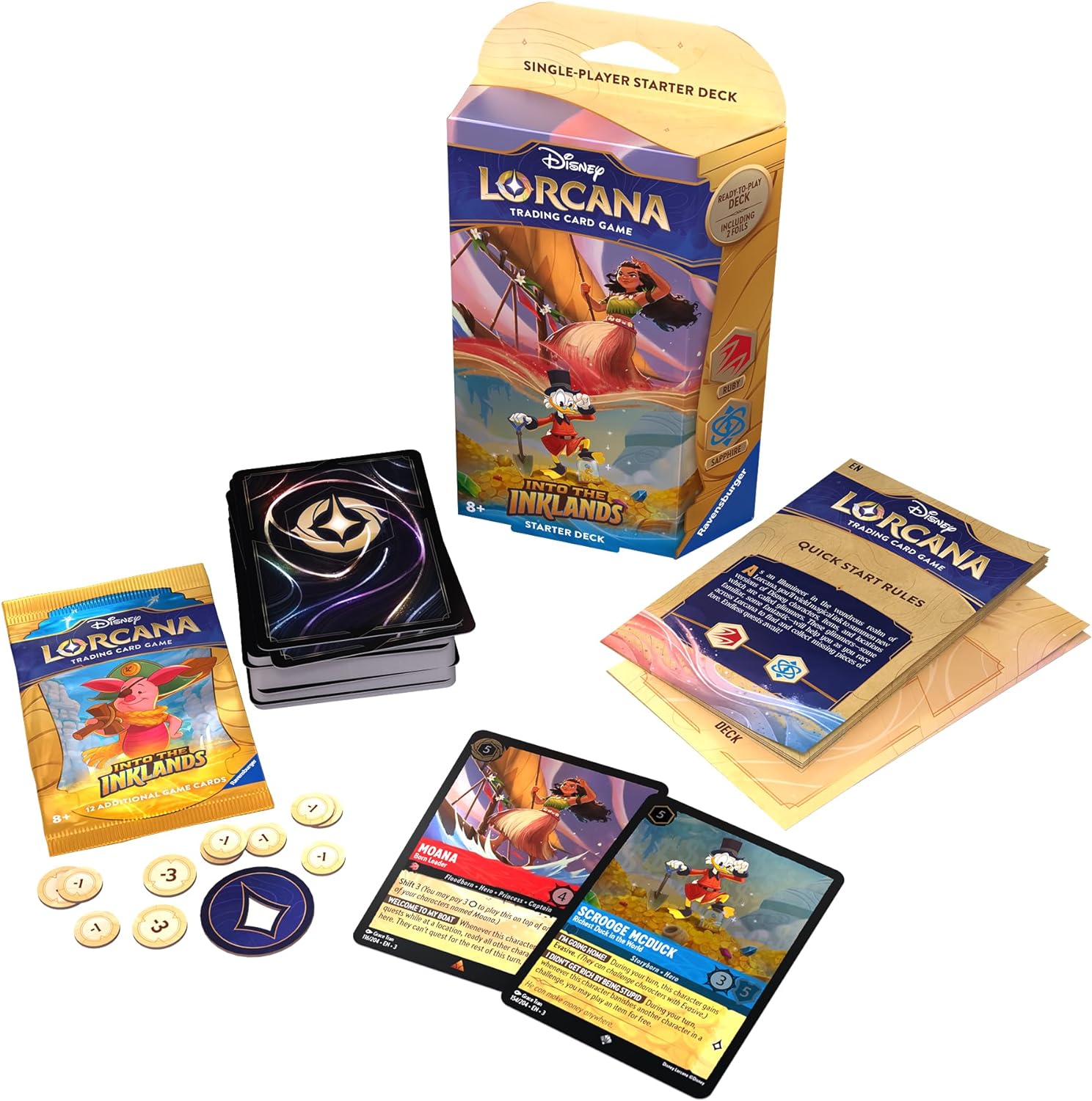 Disney Lorcana: Into the Inklands TCG Starter Deck: Ruby & Sapphire