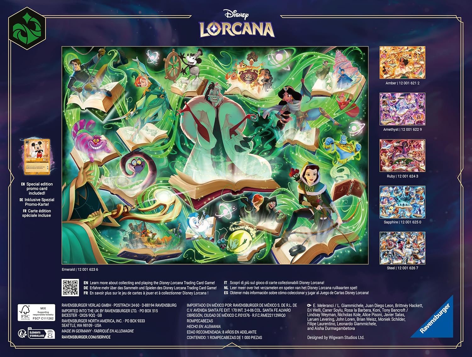 Rompecabezas Ravensburger Disney Lorcana - Esmeralda (verde)