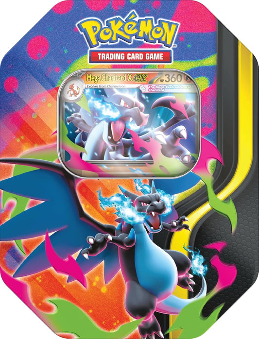 Pokémon TCG: Megaevolucion - Mega Charizard Tin en Español
