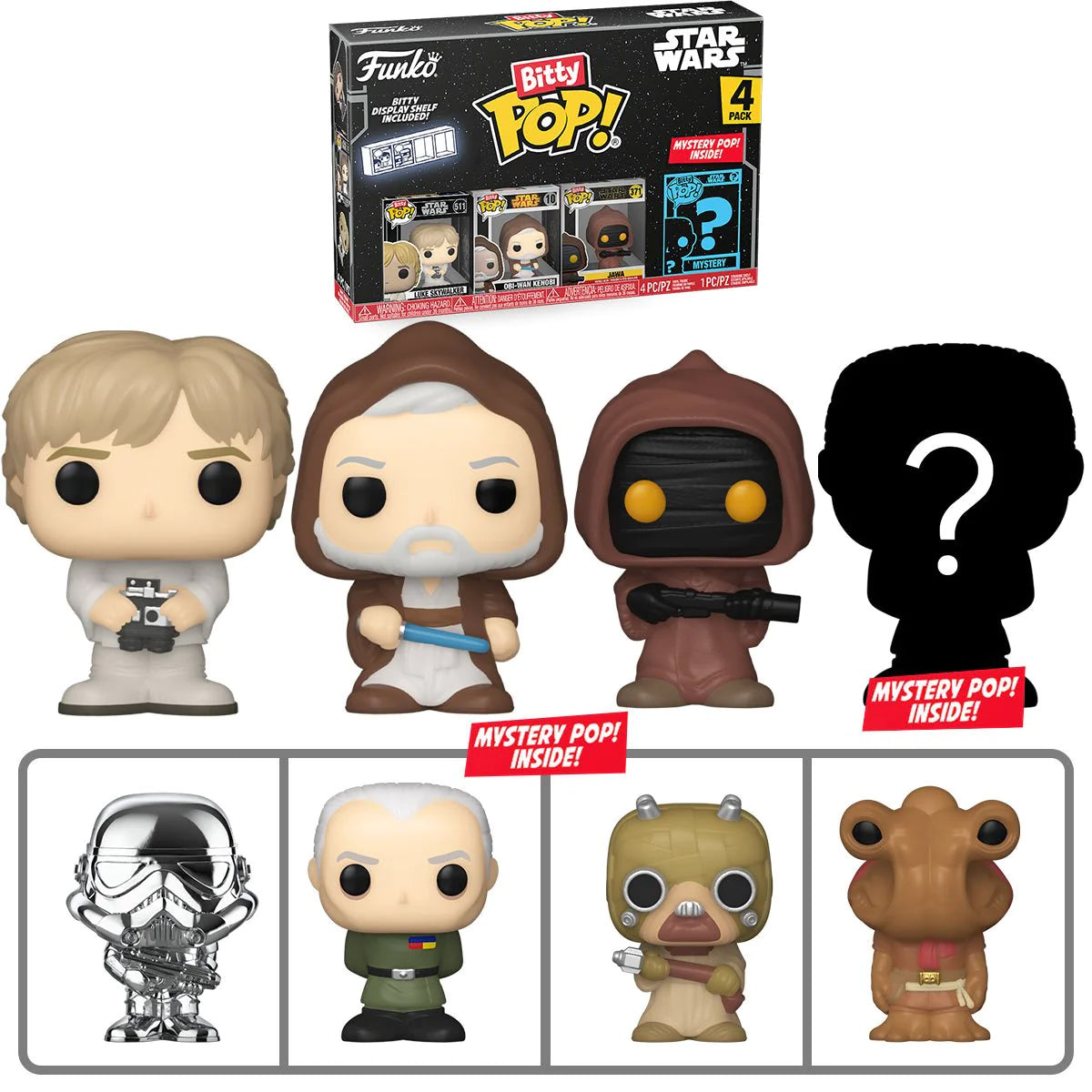 Funko Bitty Pop: Star Wars - Luke 4 Pack