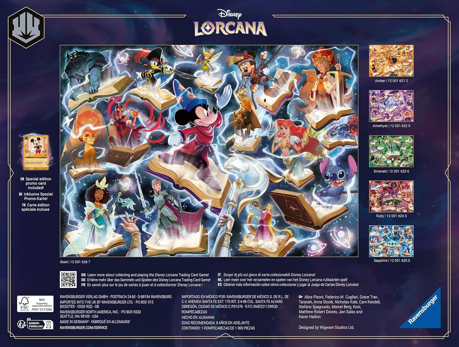 Rompecabezas Ravensburger Disney Lorcana - Acero (plata)