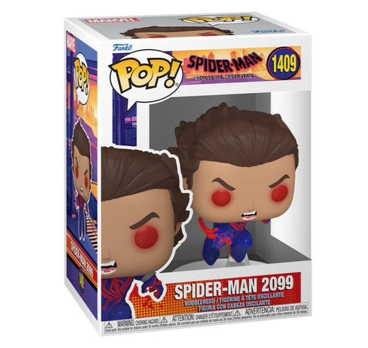 Funko Pop Marvel: Spiderman Across the Spiderverse - SpiderMan 2099 Miguel O Hara Sin Mascara